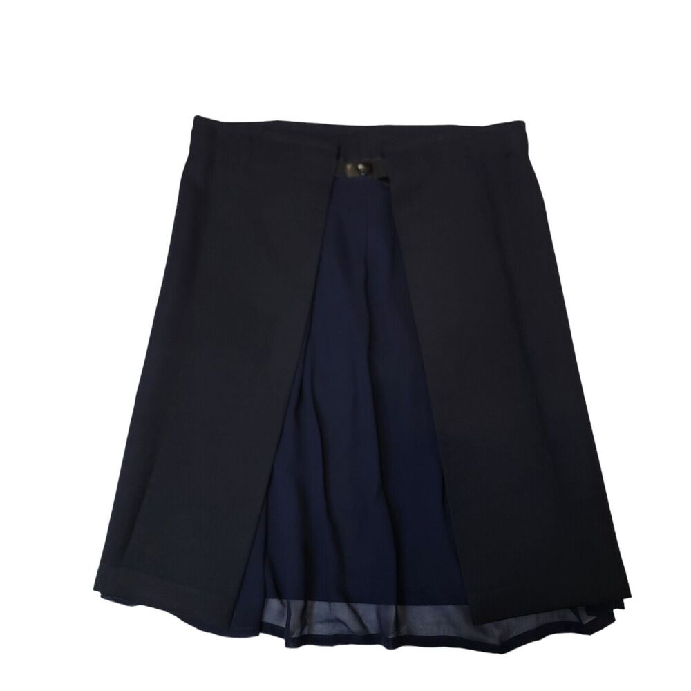 SW Spacewear Skirt Womans Large Blue Sheer Front Panel
